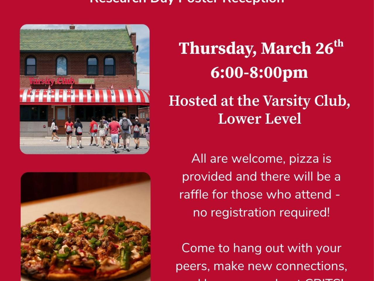 Flyer for the CBITS Networking Social at the Varsity Club on March 26, 2026, 6-8pm at the Varsity Club, Lower Level